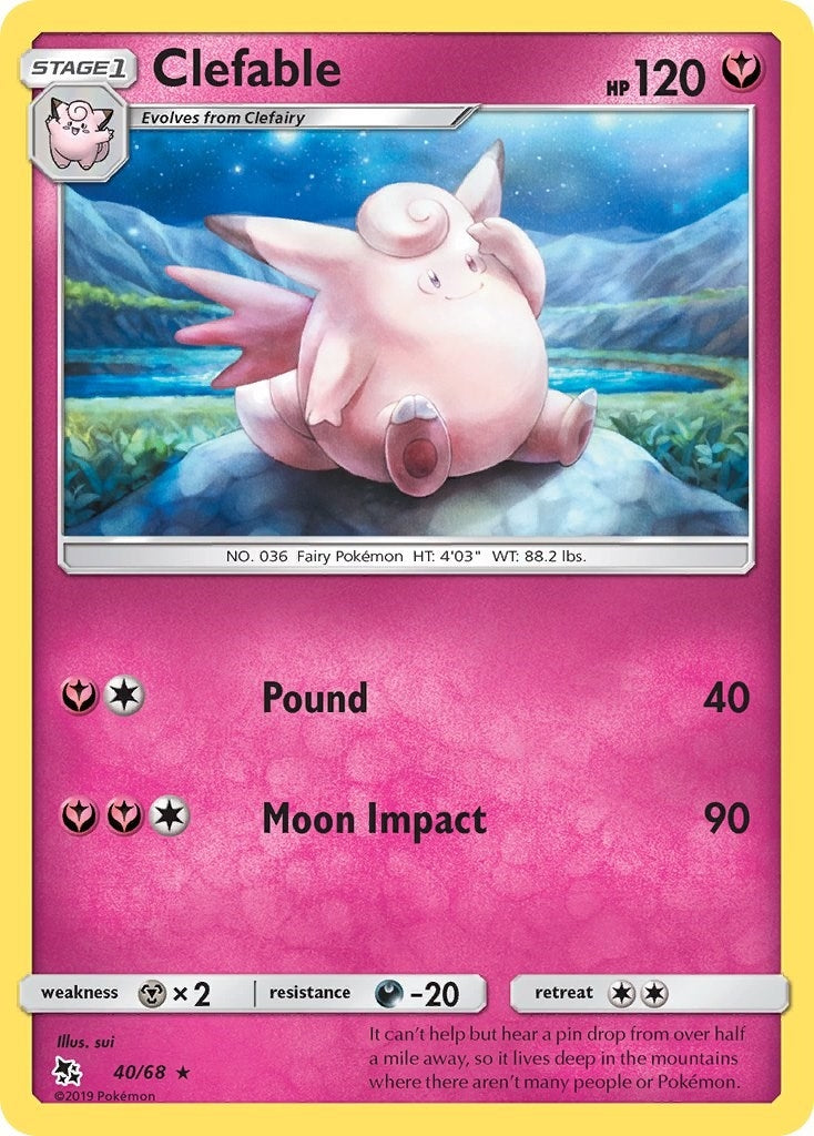 Image for Clefable (Hidden Fates) (40/68) - Pokemon