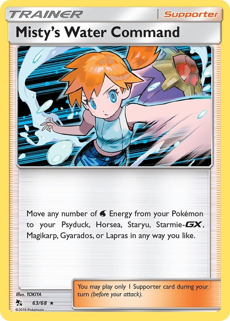Image for Misty's Water Command (Hidden Fates) (63/68) - Pokemon