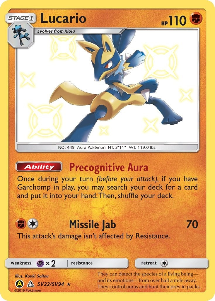 Image for Lucario (Hidden Fates: Shiny Vault) (SV22/SV94) - Pokemon