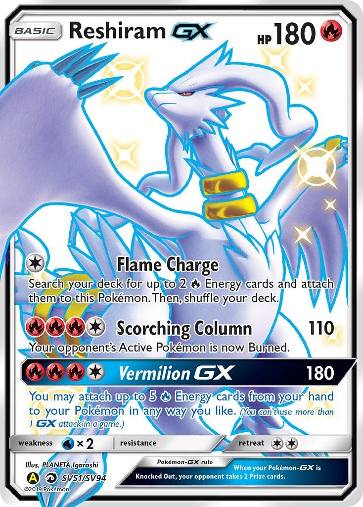 Image for Reshiram GX (Hidden Fates: Shiny Vault) (SV51/SV94) - Pokemon