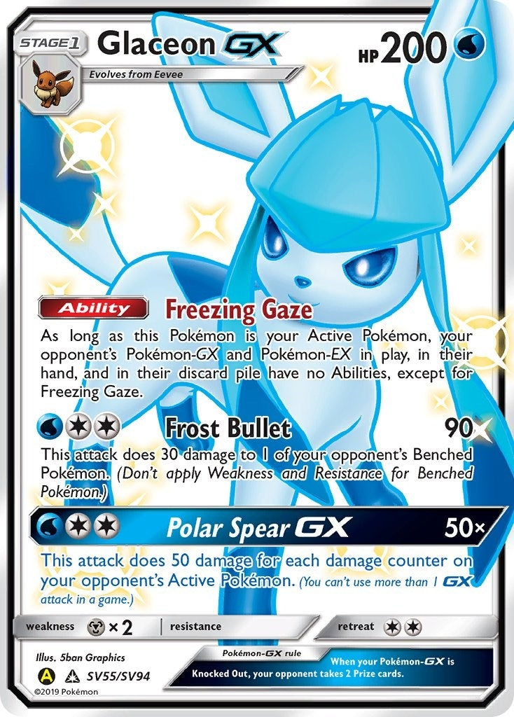 Image for Glaceon GX (Hidden Fates: Shiny Vault) (SV55/SV94) - Pokemon