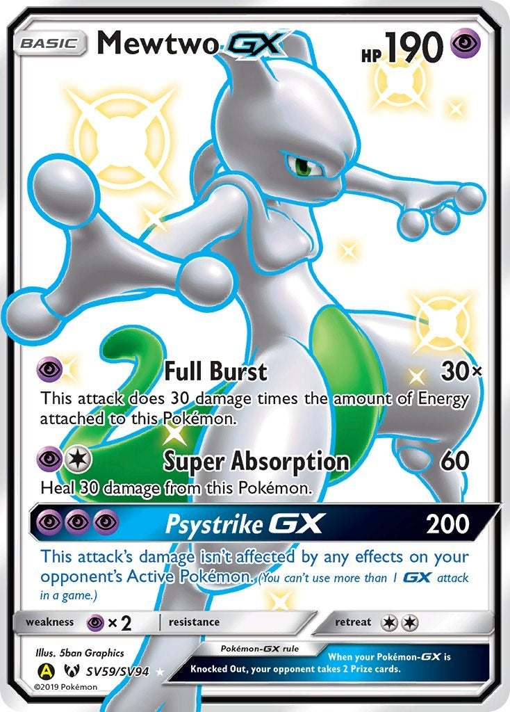 Image for Mewtwo GX (Hidden Fates: Shiny Vault) (SV59/SV94) - Pokemon