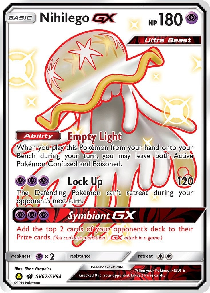 Image for Nihilego GX (Hidden Fates: Shiny Vault) (SV62/SV94) - Pokemon