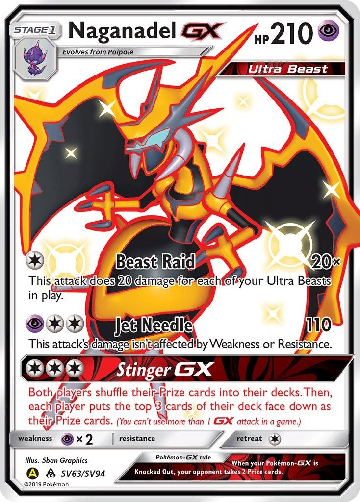 Image for Naganadel GX (Hidden Fates: Shiny Vault) (SV63/SV94) - Pokemon