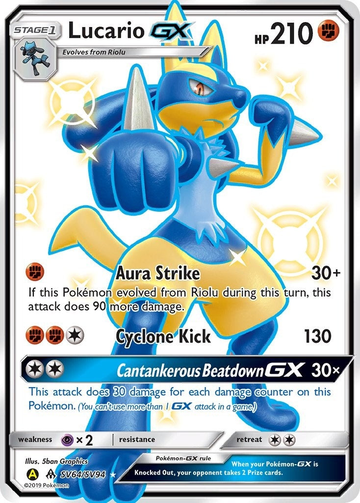 Image for Lucario GX (Hidden Fates: Shiny Vault) (SV64/SV94) - Pokemon