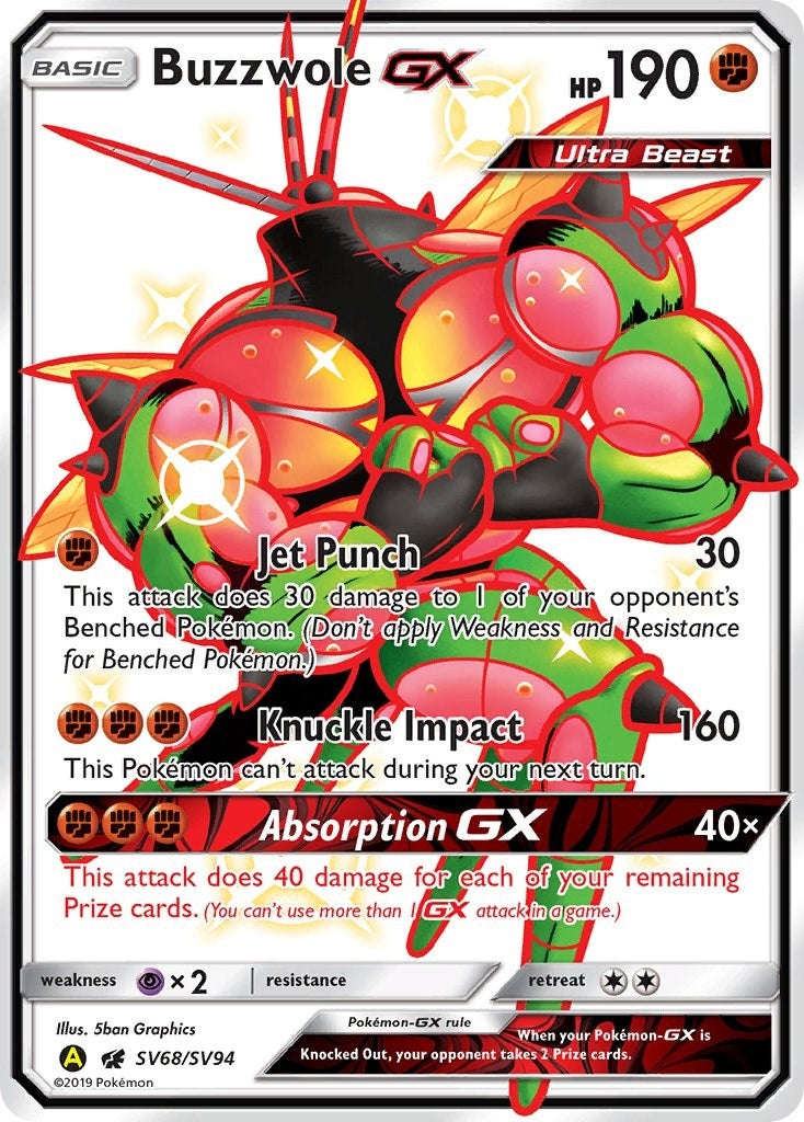 Image for Buzzwole GX (Hidden Fates: Shiny Vault) (SV68/SV94) - Pokemon