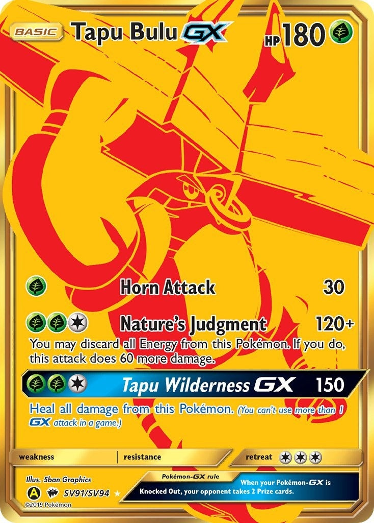 Image for Tapu Bulu GX (Hidden Fates: Shiny Vault) (SV91/SV94) - Pokemon
