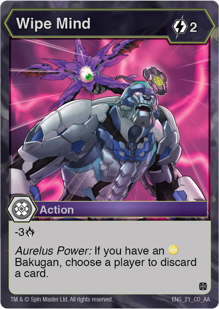 Image for Wipe Mind (Age of Aurelus) (21) - Bakugan TCG