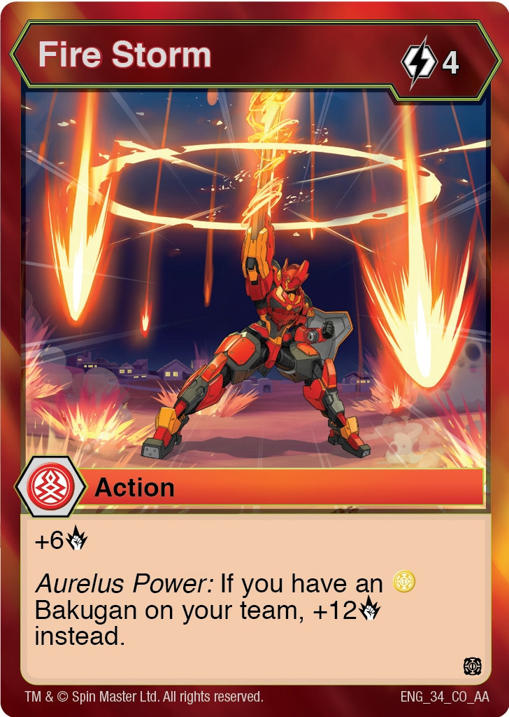 Image for Fire Storm (Age of Aurelus) (34) - Bakugan TCG