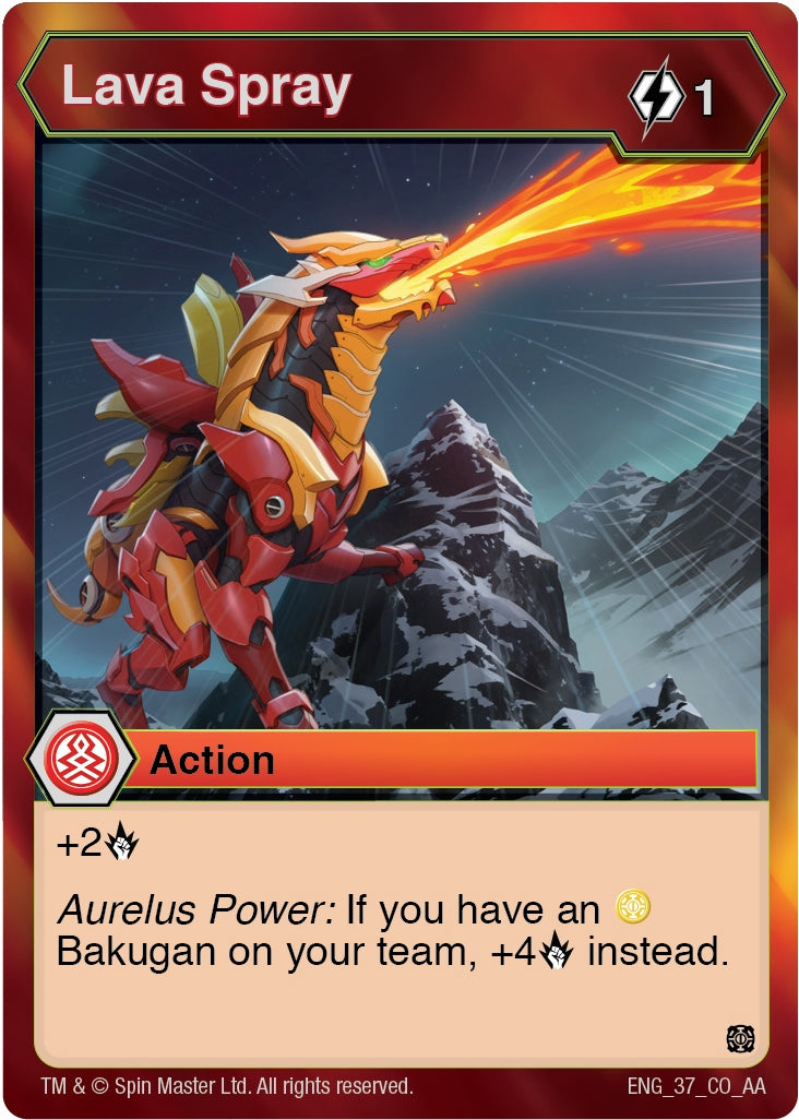 Image for Lava Spray (Age of Aurelus) (37) - Bakugan TCG