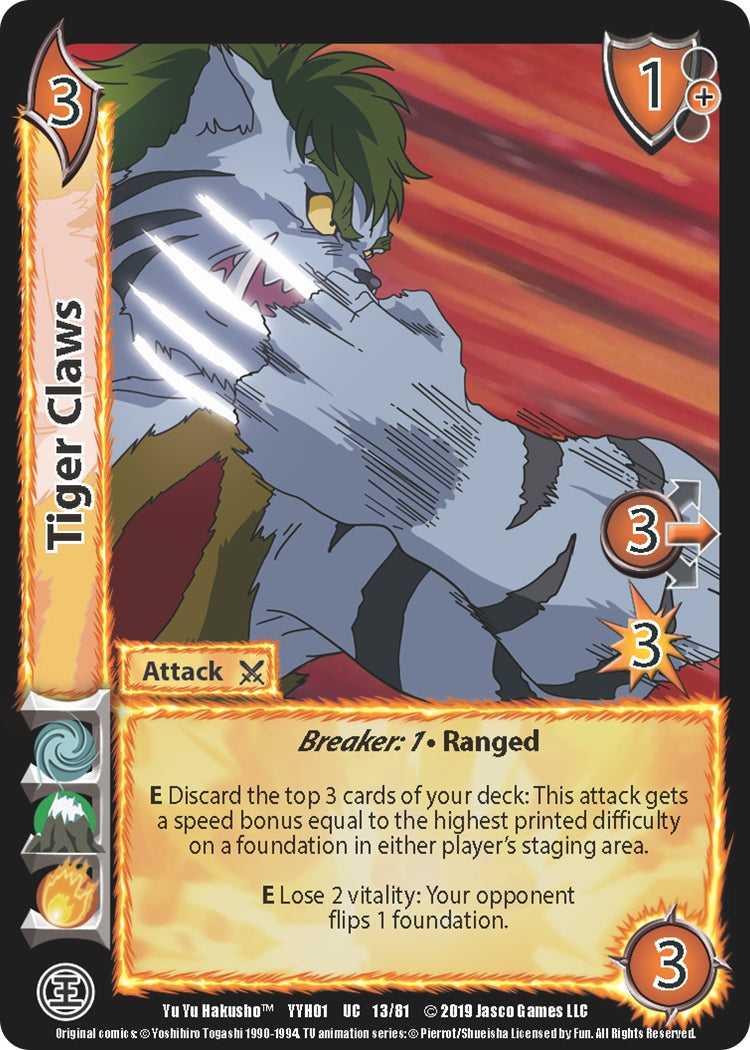 Image for Tiger Claws (Yu Yu Hakusho) (13) - UniVersus