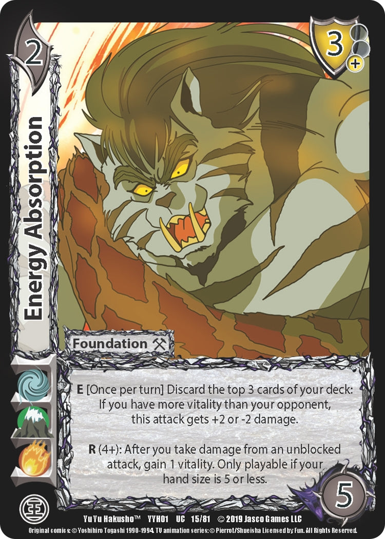 Image for Energy Absorption (Yu Yu Hakusho) (15) - UniVersus