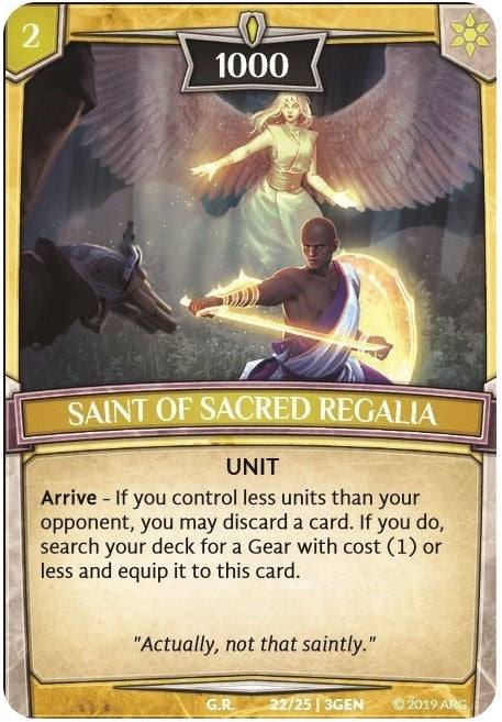 Image for Saint of Sacred Regalia (Expansion Pack 1: Generations) (22/25 | 3GEN) - Argent Saga TCG