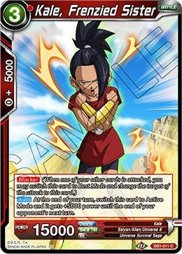 Image for Kale, Frenzied Sister (Draft Box 04 - Dragon Brawl) (DB1-011) - Dragon Ball Super: Masters