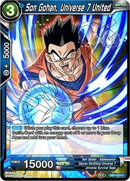 Image for Son Gohan, Universe 7 United (Draft Box 04 - Dragon Brawl) (DB1-023) - Dragon Ball Super: Masters