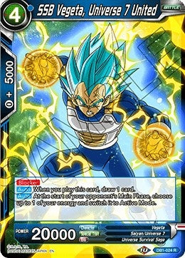 Image for SSB Vegeta, Universe 7 United (Draft Box 04 - Dragon Brawl) (DB1-024) - Dragon Ball Super: Masters