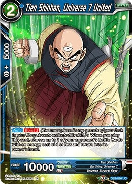 Image for Tien Shinhan, Universe 7 United (Draft Box 04 - Dragon Brawl) (DB1-026) - Dragon Ball Super: Masters
