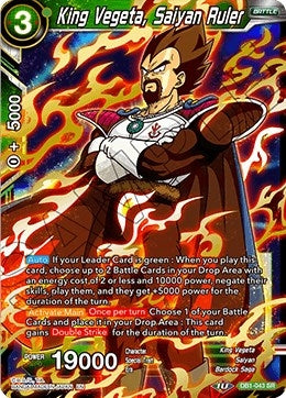 Image for King Vegeta, Saiyan Ruler (Draft Box 04 - Dragon Brawl) (DB1-043) - Dragon Ball Super: Masters