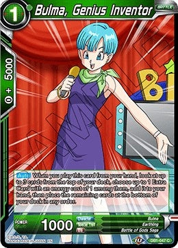 Image for Bulma, Genius Inventor (Draft Box 04 - Dragon Brawl) (DB1-047) - Dragon Ball Super: Masters