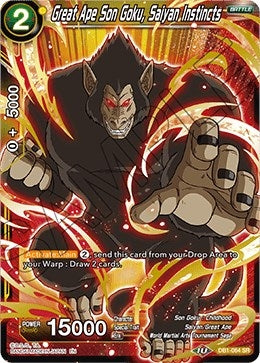 Image for Great Ape Son Goku, Saiyan Instincts (Draft Box 04 - Dragon Brawl) (DB1-064) - Dragon Ball Super: Masters