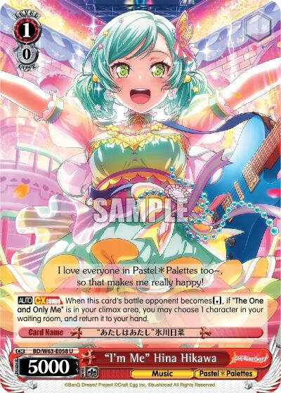 Image for "I'm Me" Hina Hikawa (BanG Dream! Girls Band Party! Vol.2) (BD/W63-E058 U) - Weiss Schwarz