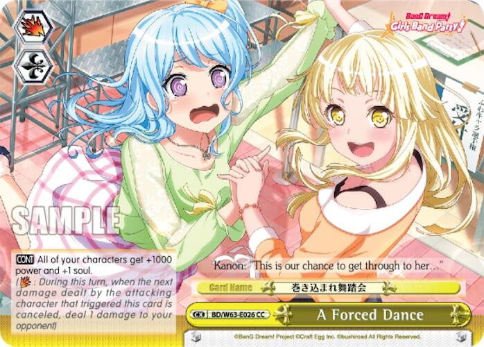 Image for A Forced Dance (BanG Dream! Girls Band Party! Vol.2) (BD/W63-E026 CC) - Weiss Schwarz