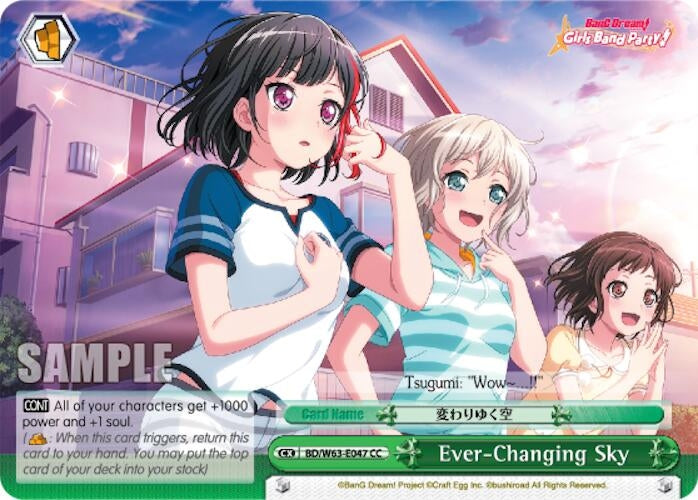 Image for Ever-Changing Sky (BanG Dream! Girls Band Party! Vol.2) (BD/W63-E047 CC) - Weiss Schwarz
