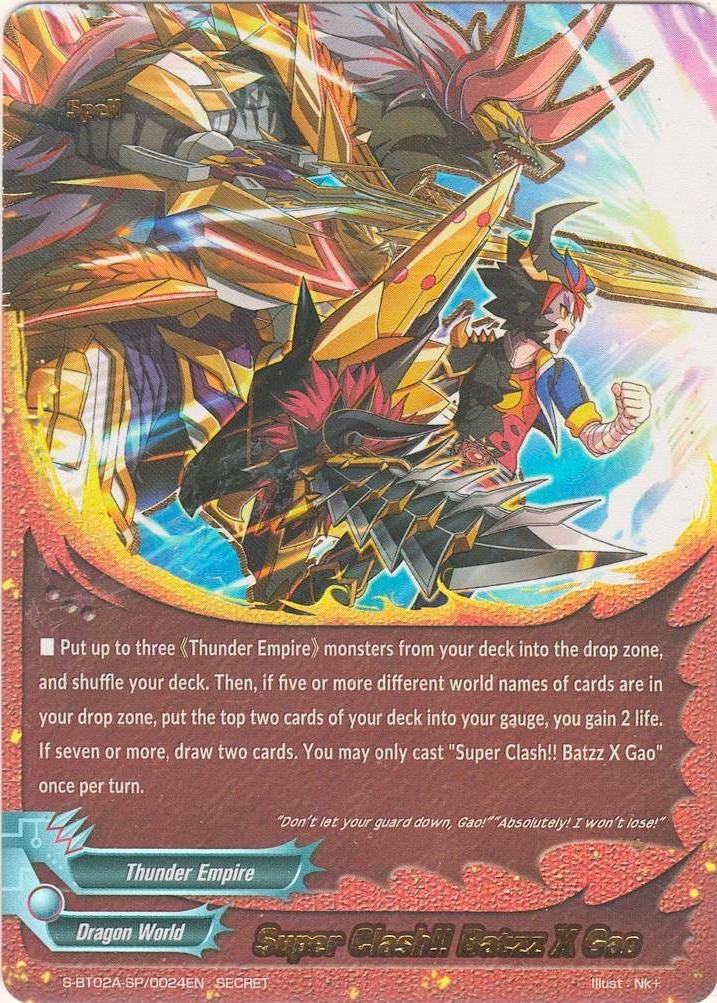 Image for Super Clash!! Batzz X Gao (Blazing Overclash) (S-BT02A-SP/0024EN) - Future Card BuddyFight