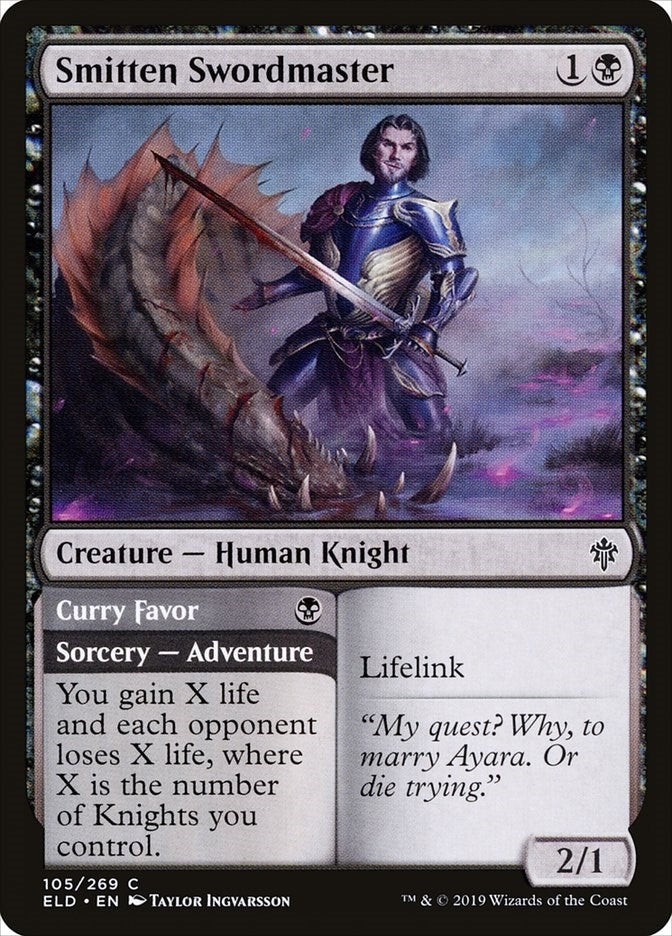Image for Smitten Swordmaster (Throne of Eldraine) (105) - Magic: The Gathering