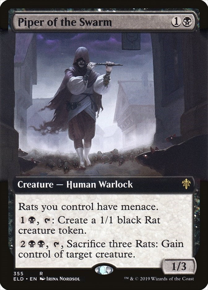 Image for Piper of the Swarm (Extended Art) (Throne of Eldraine) (355) - Magic: The Gathering