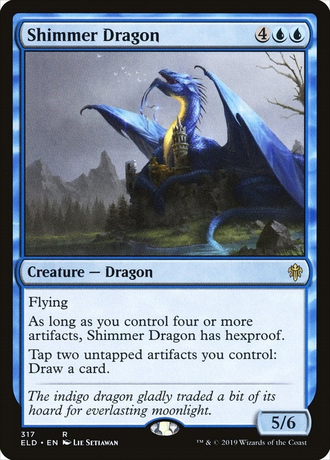 Image for Shimmer Dragon (Throne of Eldraine) (317) - Magic: The Gathering