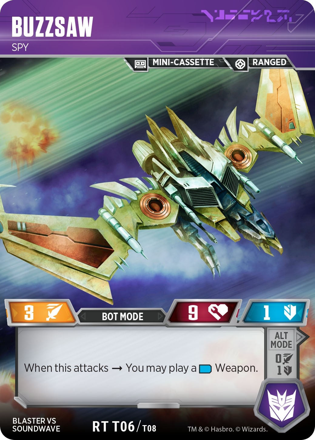 Image for Buzzsaw - Spy (Blaster VS Soundwave Box Set) (T06/T08) - Transformers TCG