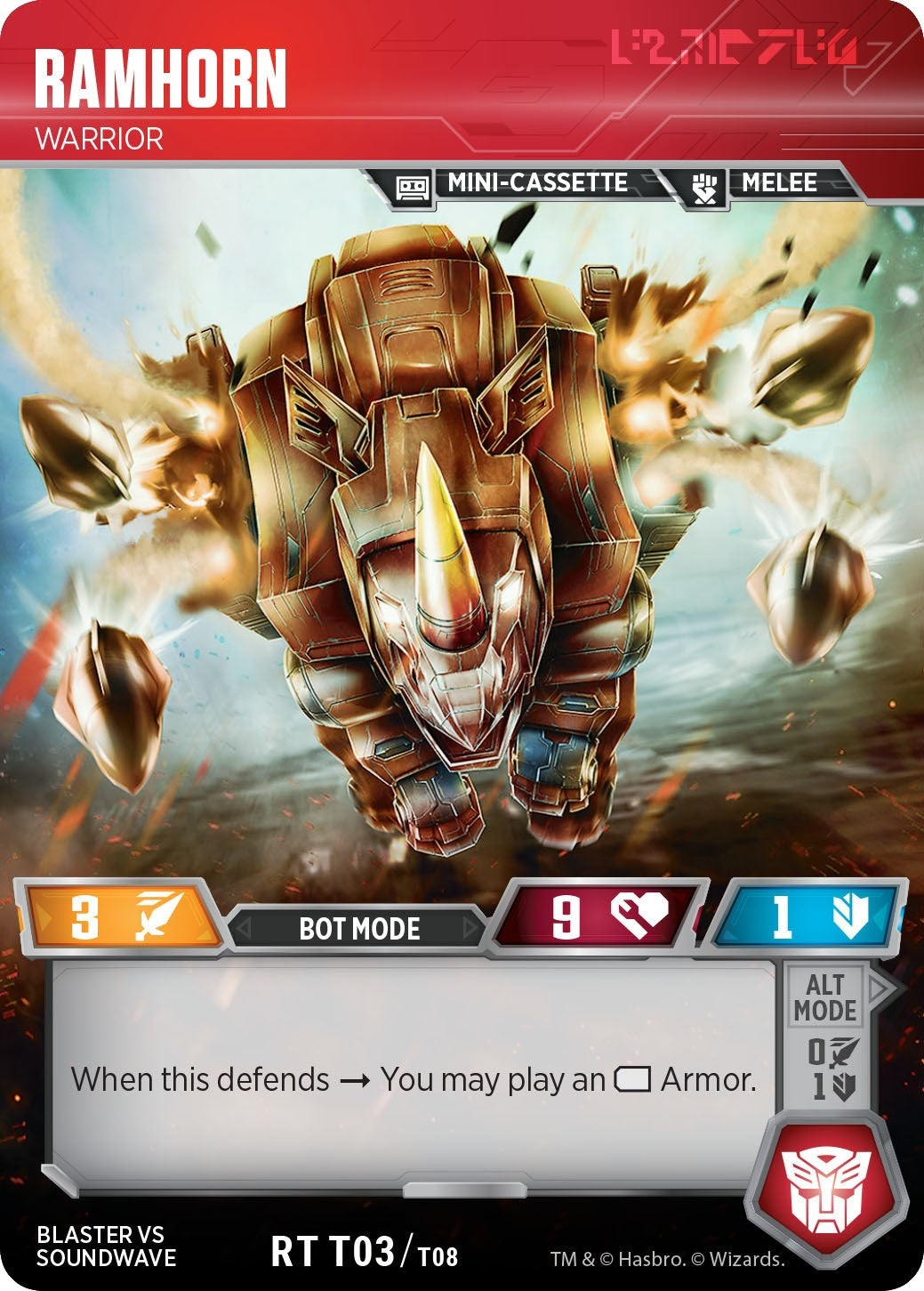 Image for Ramhorn - Warrior (Blaster VS Soundwave Box Set) (T03/T08) - Transformers TCG