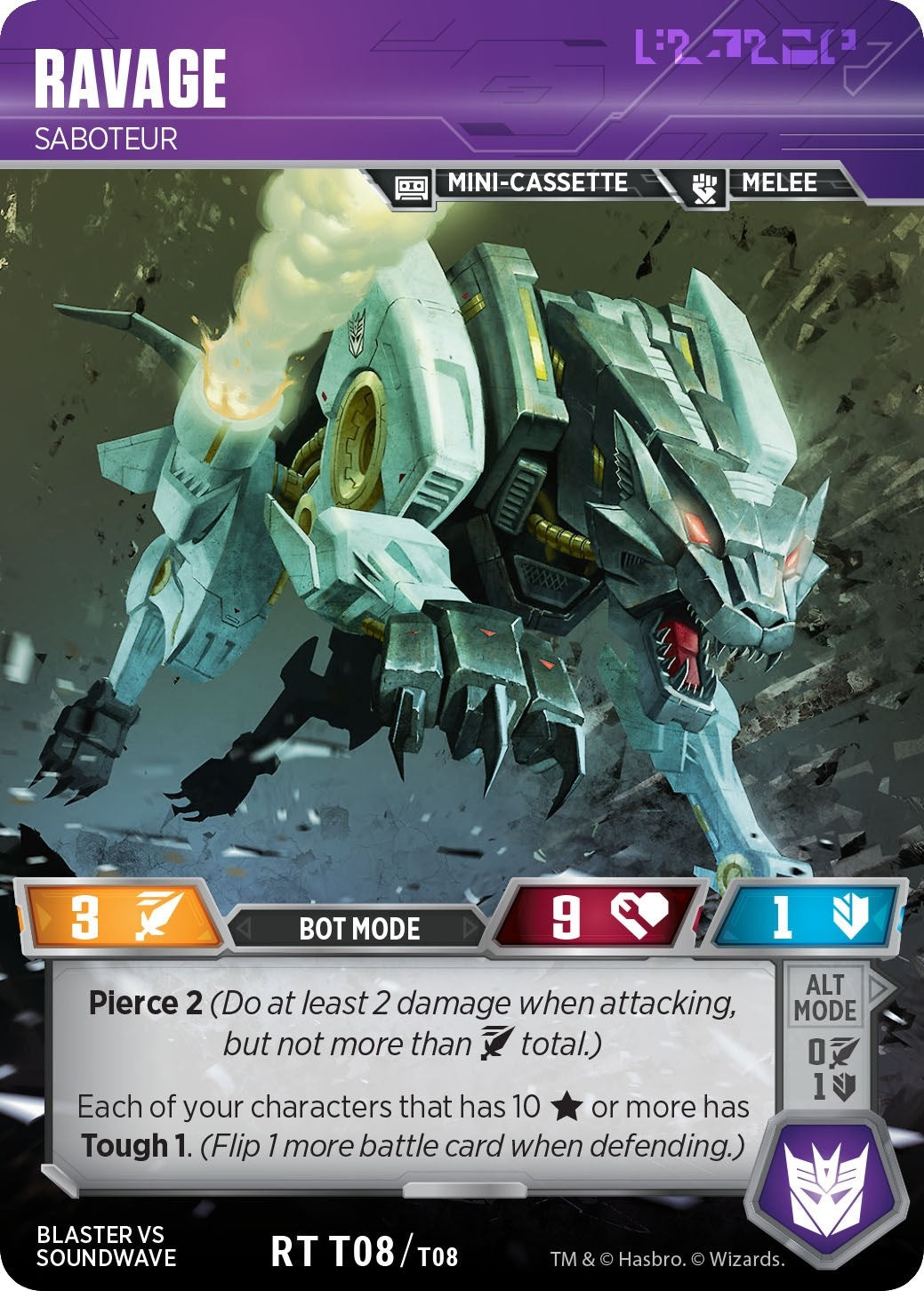 Image for Ravage - Saboteur (Blaster VS Soundwave Box Set) (T08/T08) - Transformers TCG