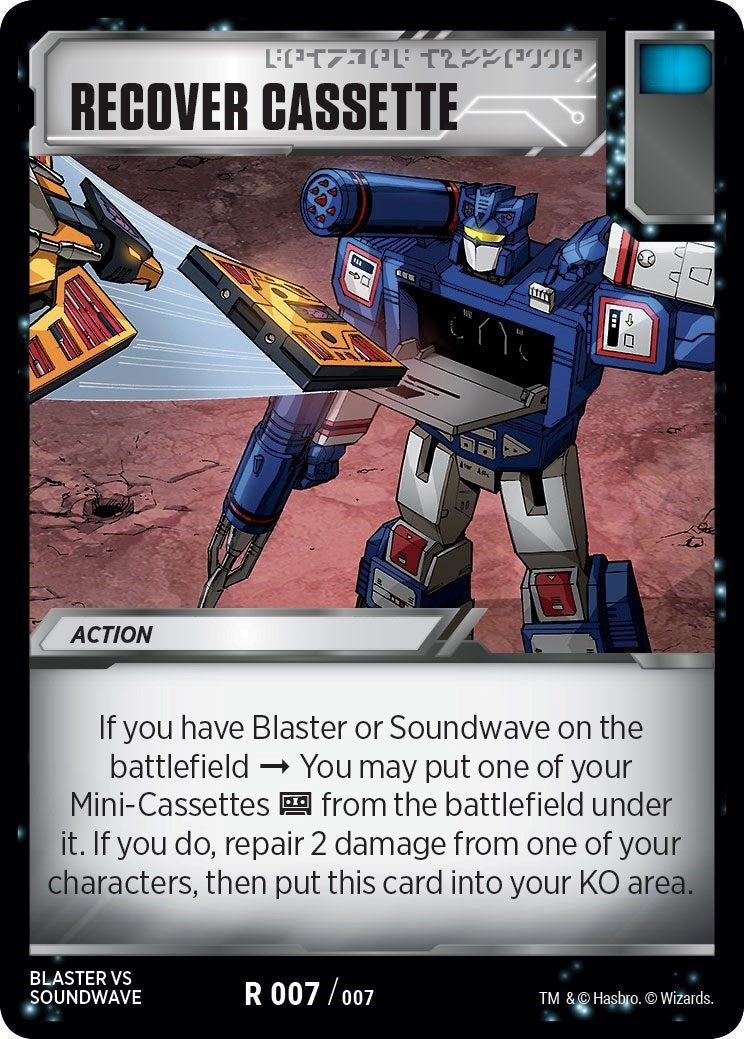 Image for Recover Cassette (Blaster VS Soundwave Box Set) (007) - Transformers TCG