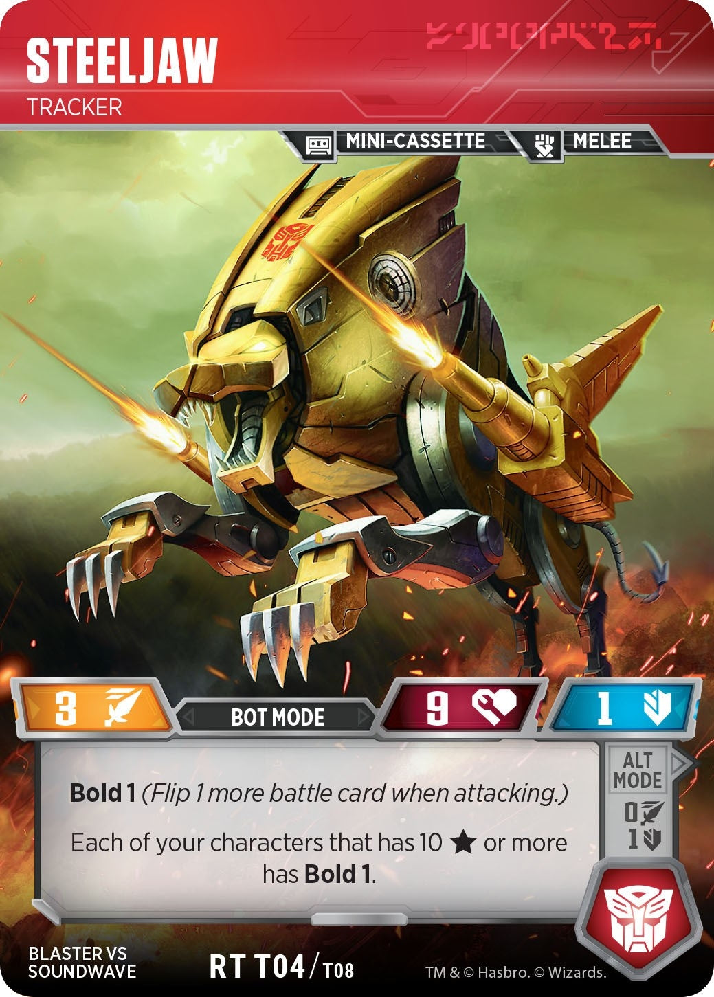Image for Steeljaw - Tracker (Blaster VS Soundwave Box Set) (T04/T08) - Transformers TCG