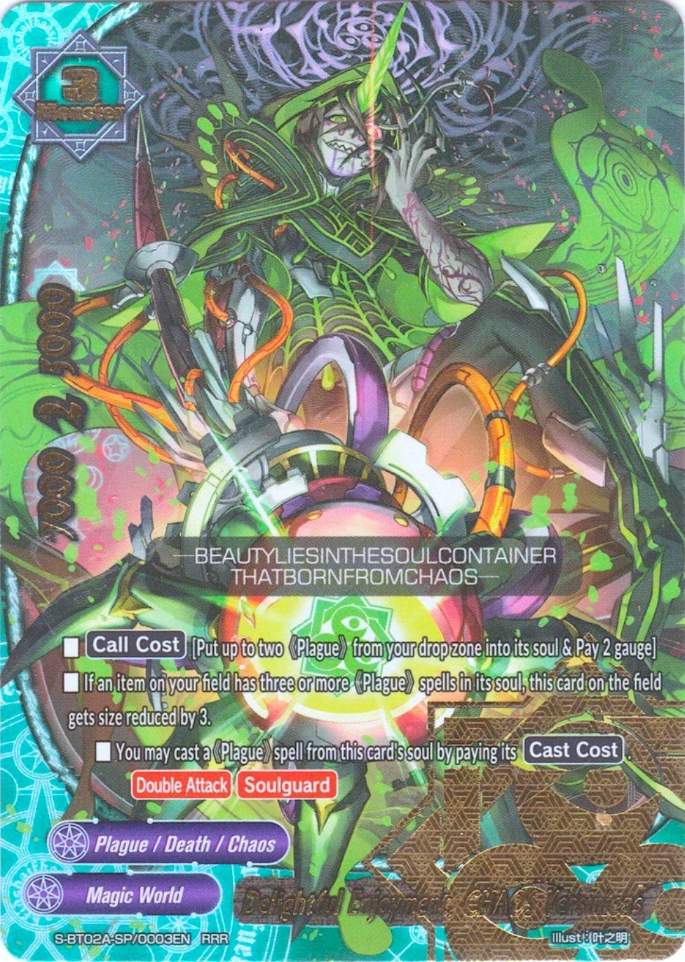 Image for Delightful Enjoyment, CHAOS Yersinieas (Blazing Overclash) (S-BT02A-SP/0003EN) - Future Card BuddyFight