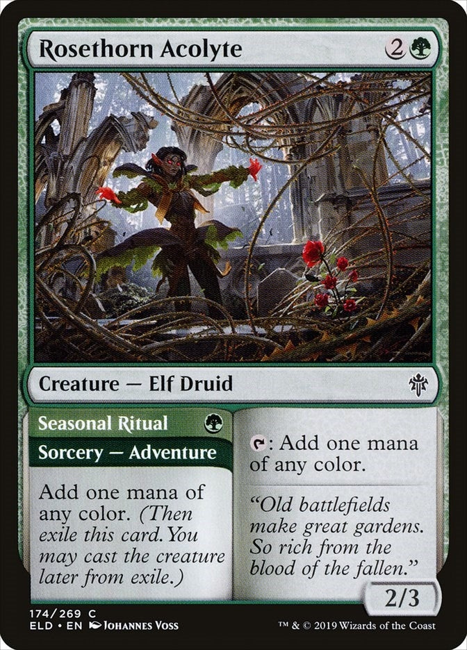 Image for Rosethorn Acolyte (Throne of Eldraine) (174) - Magic: The Gathering
