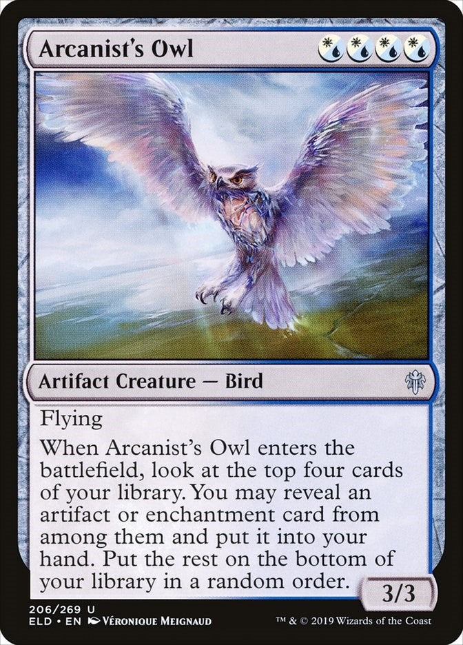 Image for Arcanist's Owl (Throne of Eldraine) (206) - Magic: The Gathering