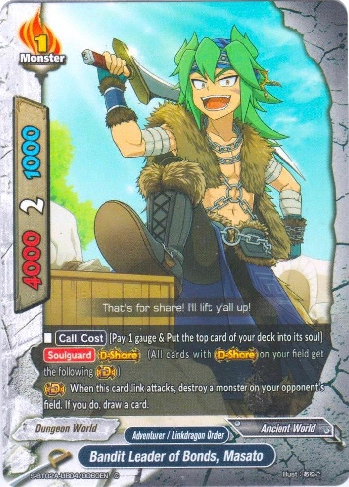 Image for Bandit Leader of Bonds, Masato (Blazing Overclash) (S-BT02A-UB04/0060EN) - Future Card BuddyFight