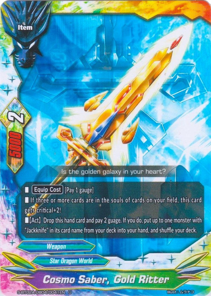 Image for Cosmo Saber, Gold Ritter (Blazing Overclash) (S-BT02A-UB04/0041EN) - Future Card BuddyFight
