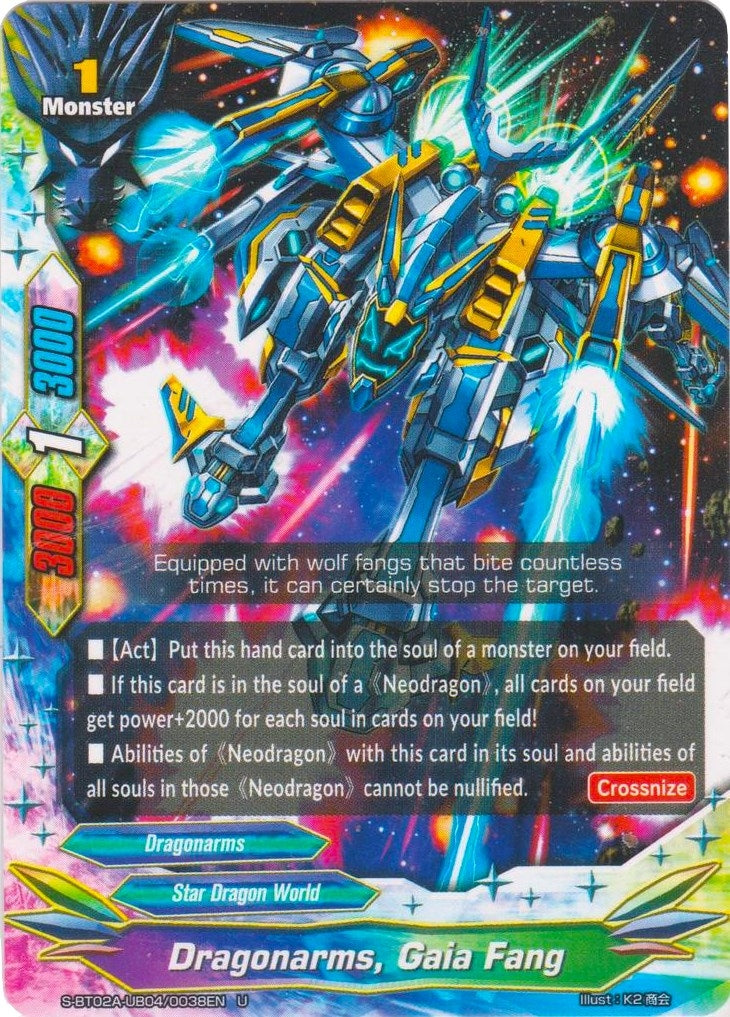 Image for Dragonarms, Gaia Fang (Blazing Overclash) (S-BT02A-UB04/0038EN) - Future Card BuddyFight