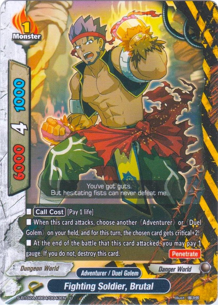 Image for Fighting Soldier, Brutal (Blazing Overclash) (S-BT02A-UB04/0043EN) - Future Card BuddyFight