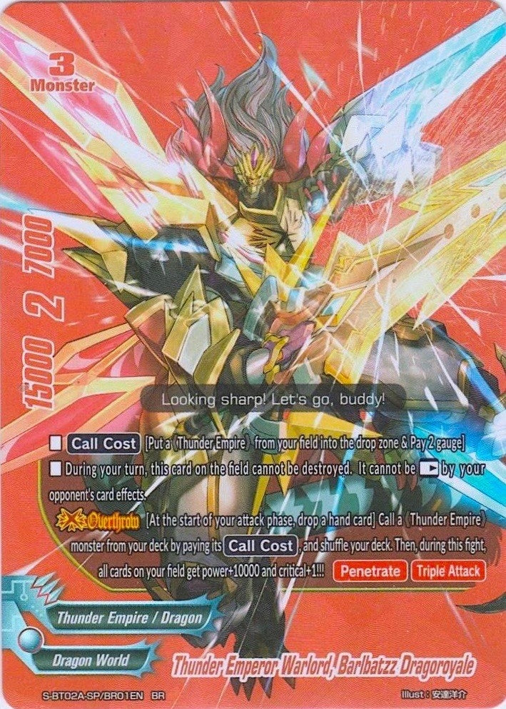 Image for Thunder Emperor Warlord, Barlbatzz Dragoroyale (BR) (Blazing Overclash) (S-BT02A-SP/BR01EN) - Future Card BuddyFight