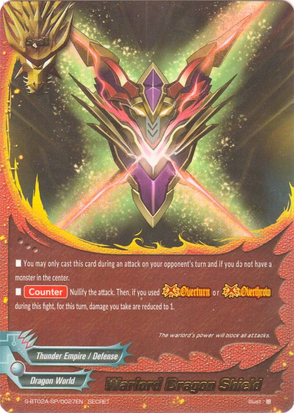 Image for Warlord Dragon Shield (Blazing Overclash) (S-BT02A-SP/0027EN) - Future Card BuddyFight