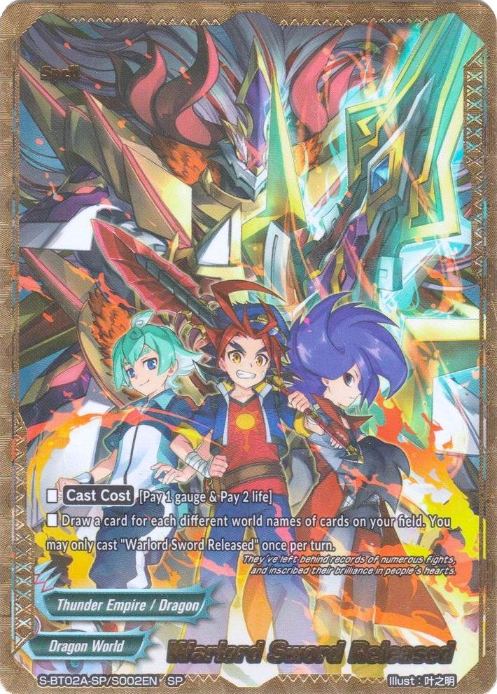 Image for Warlord Sword Released (SP) (Blazing Overclash) (S-BT02A-SP/S002EN) - Future Card BuddyFight