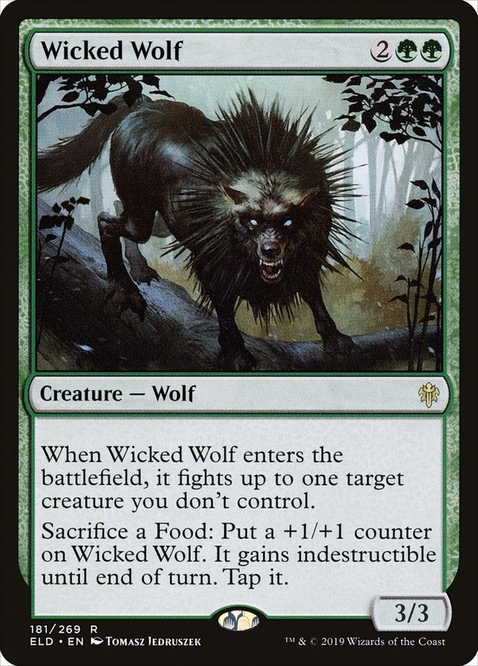 Image for Wicked Wolf (Throne of Eldraine) (181) - Magic: The Gathering
