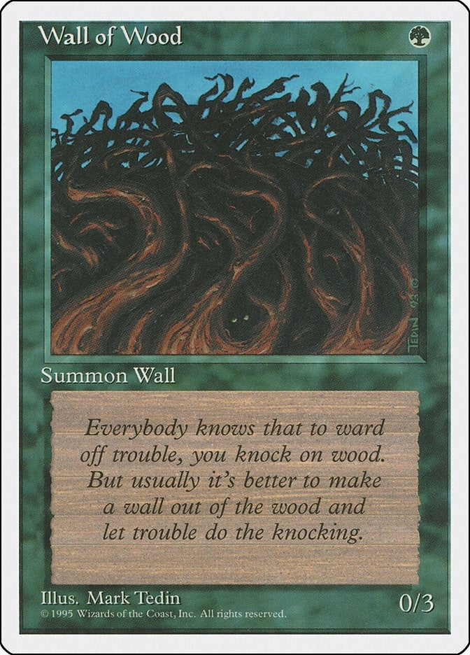Image for Wall of Wood (Fourth Edition) - Magic: The Gathering