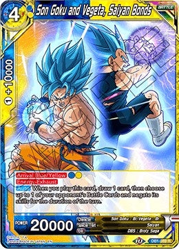 Image for Son Goku and Vegeta, Saiyan Bonds (Draft Box 04 - Dragon Brawl) (DB1-089) - Dragon Ball Super: Masters