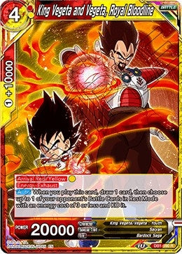 Image for King Vegeta and Vegeta, Royal Bloodline (Draft Box 04 - Dragon Brawl) (DB1-090) - Dragon Ball Super: Masters